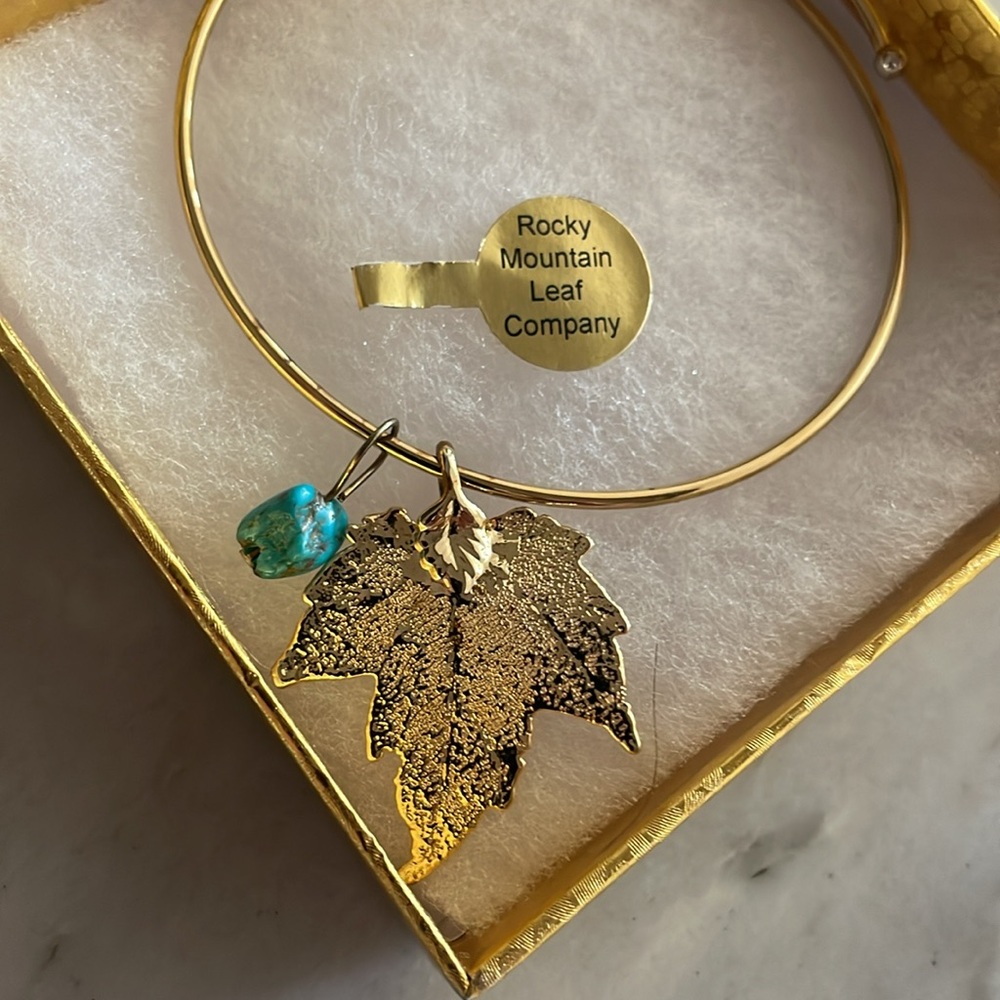 Rocky Mountain Leaf Company. 24k gold plated Bracelet.